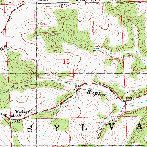 Topographic Map of Greenwood Farm, WI