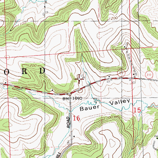 Topographic Map of Maple Grove Farm, WI