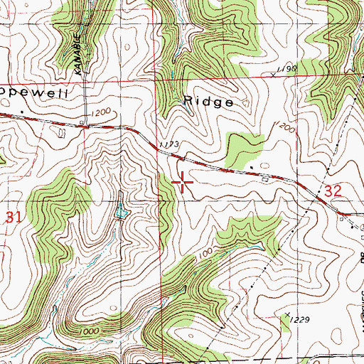 Topographic Map of Maple Grove Farm, WI