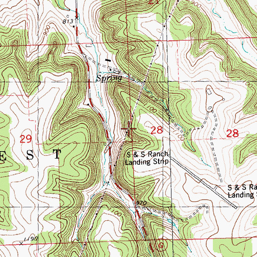 Topographic Map of Oakside Farm, WI