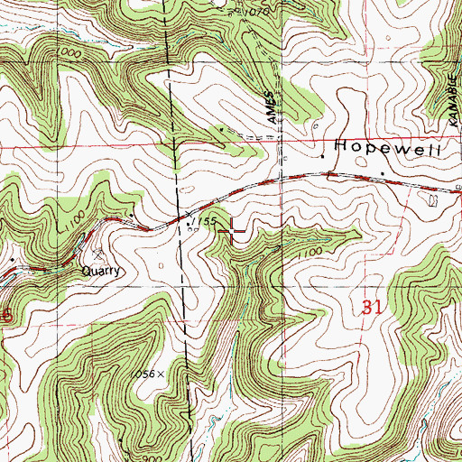 Topographic Map of Orchard Lawn Farm, WI