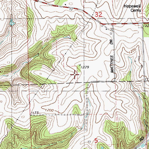 Topographic Map of Pleasant View Farm, WI