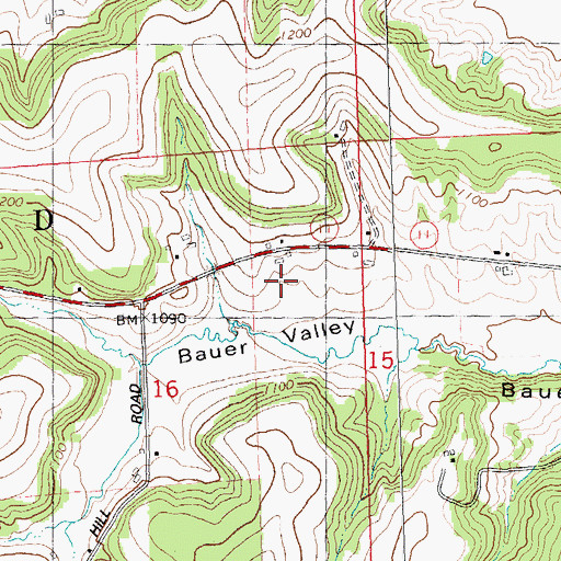 Topographic Map of Silver Maple Farm, WI