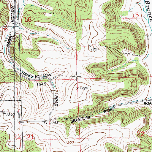 Topographic Map of Bloom Center Fruit Farm, WI