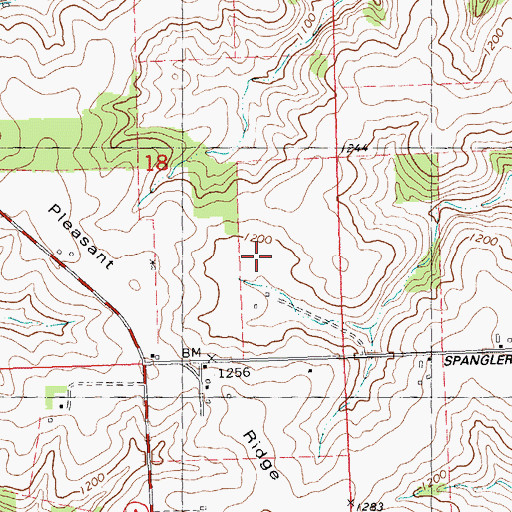 Topographic Map of Cove Valley Stock and Grain Farm, WI
