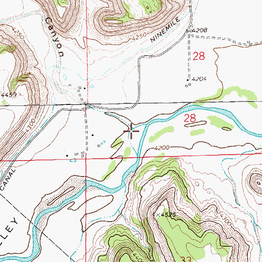 Topographic Map of Vogel Canyon, CO