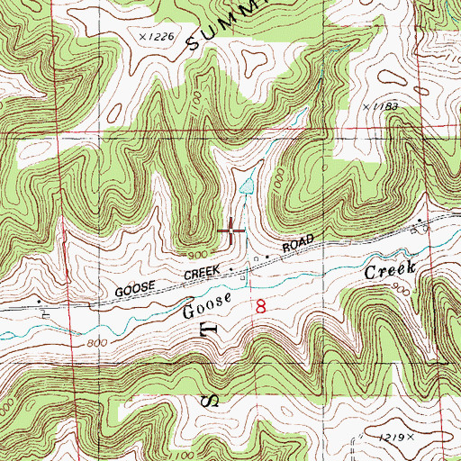 Topographic Map of Elms Spring Farm, WI