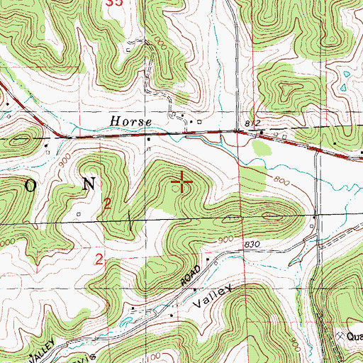 Topographic Map of Elmwood Farm, WI