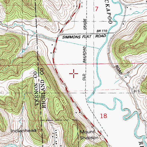 Topographic Map of Elmwood Farm, WI