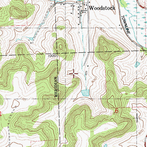 Topographic Map of Evergreen Stock and Dairy Farm, WI