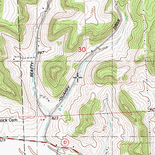 Topographic Map of Hart Homestead, WI