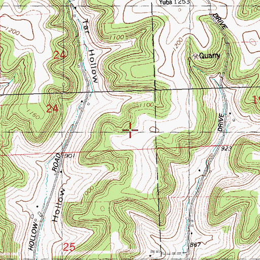 Topographic Map of Little Valley Stock Farm, WI