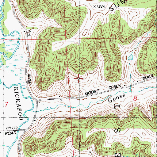 Topographic Map of Maple Dale Farm, WI