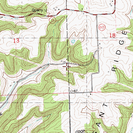 Topographic Map of Maple Dell Stock Farm, WI
