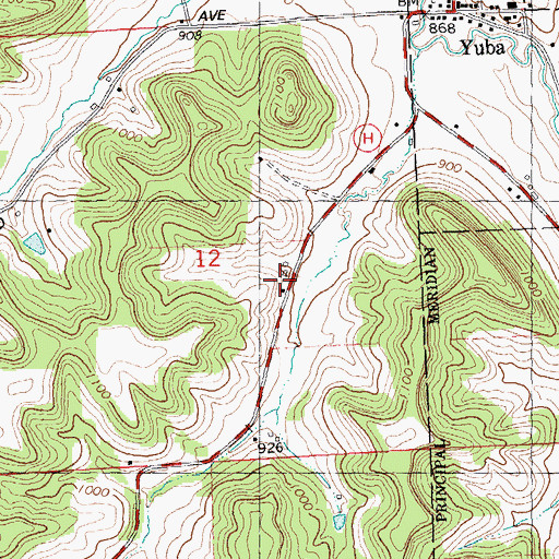 Topographic Map of Meadow Brook Farm, WI