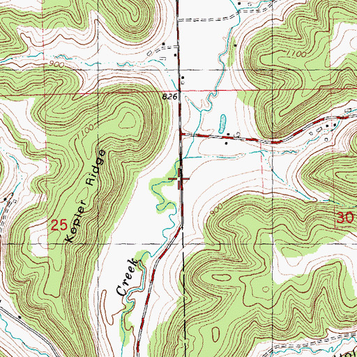 Topographic Map of Mill Valley Sheep and Stock Farm, WI