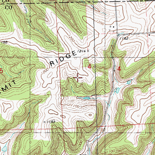 Topographic Map of Oak Glen Farm, WI