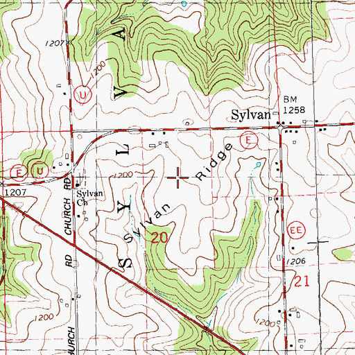 Topographic Map of Oak Grove Farm, WI