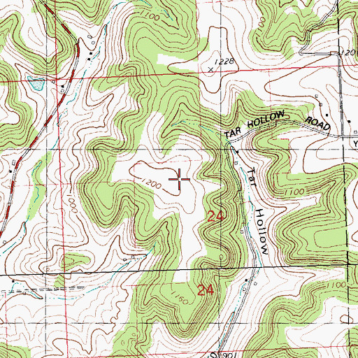 Topographic Map of Oak Ridge Farm, WI