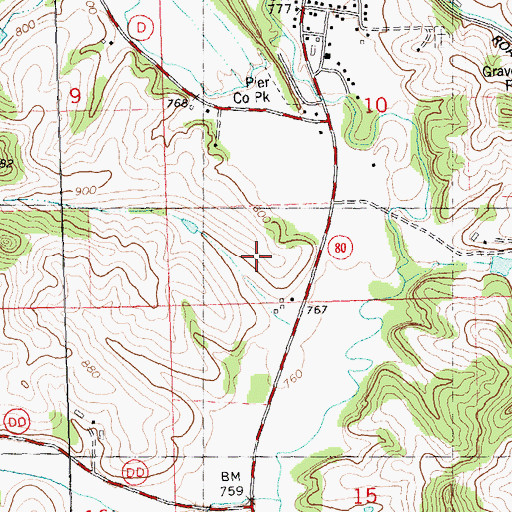 Topographic Map of Pine Valley Stock Farm, WI