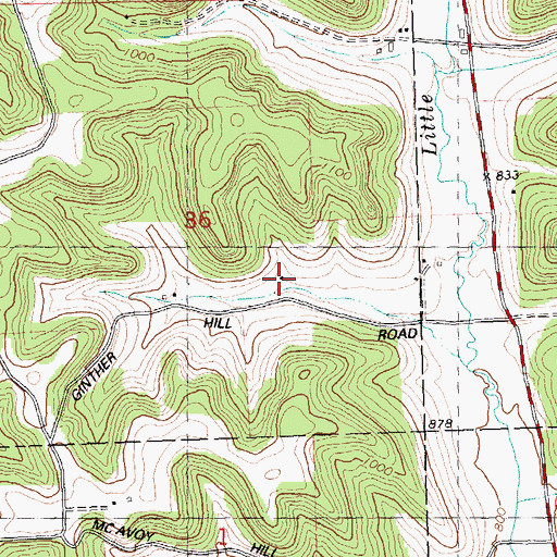 Topographic Map of Pleasant Valley Stock Farm, WI