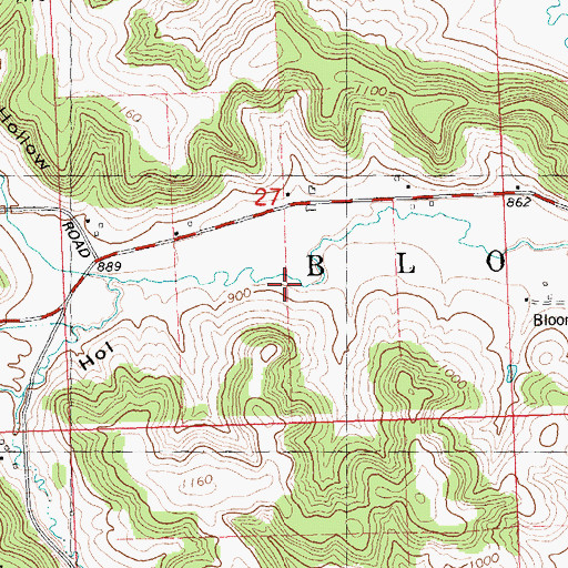 Topographic Map of Snyders Valley Stock and Dairy Farm, WI