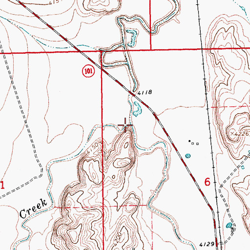 Topographic Map of Muddy Creek, CO