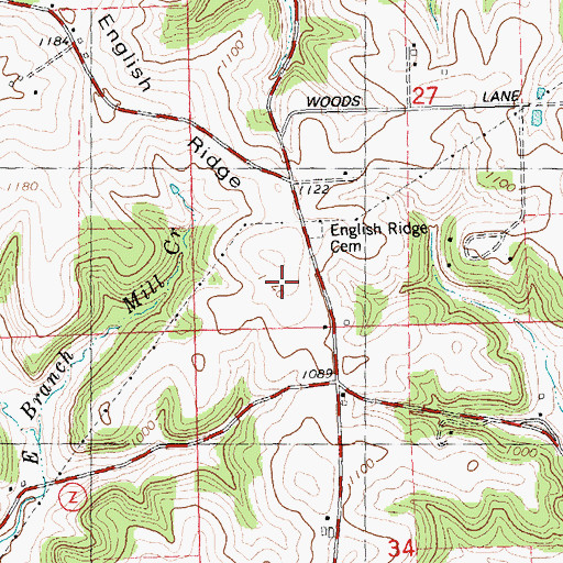 Topographic Map of Tanglewood Stock Farm, WI