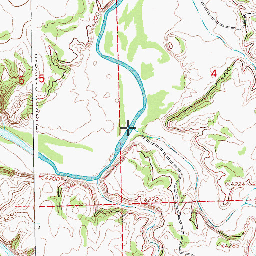 Topographic Map of Baker Canyon, CO