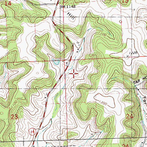 Topographic Map of Twin Springs Farm, WI