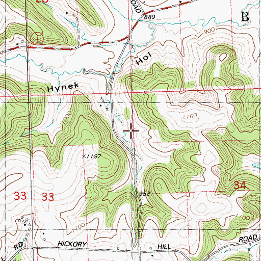Topographic Map of Walnut Grove Farm, WI