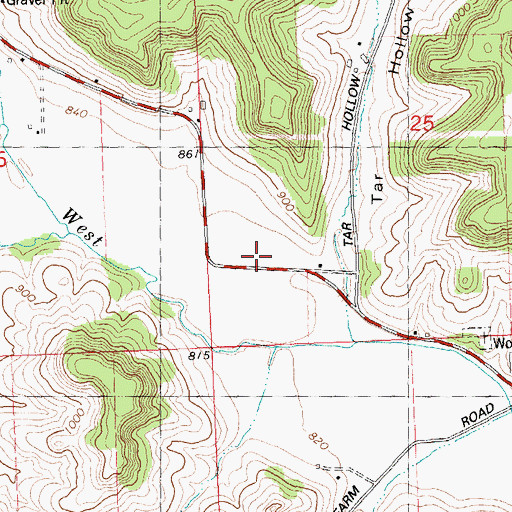 Topographic Map of Walnut Grove Stock Farm, WI