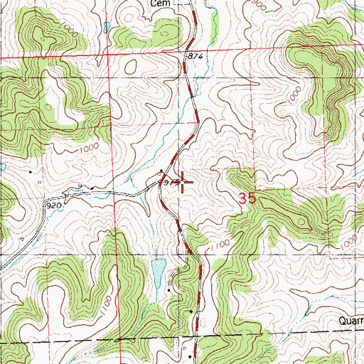 Topographic Map of Willow Grove Farm, WI