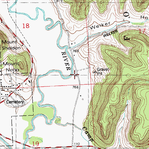 Topographic Map of Willowdale Farm, WI