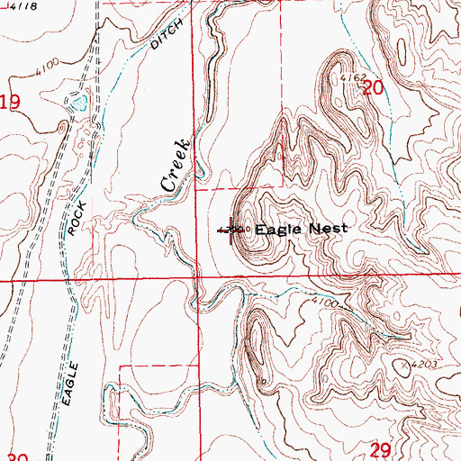 Topographic Map of Eagle Nest, CO