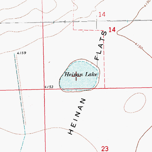 Topographic Map of Heinan Lake, CO
