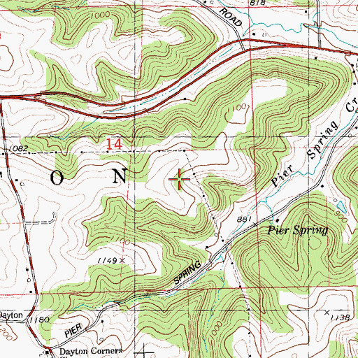 Topographic Map of Bee Hive Farm, WI