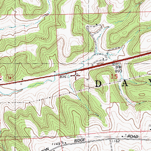 Topographic Map of Cold Spring Farm, WI