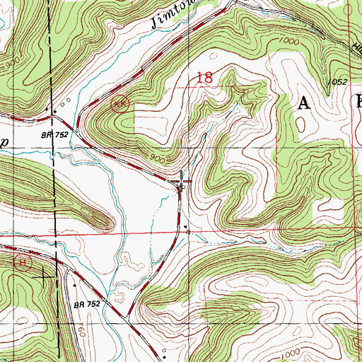 Topographic Map of Grove Spring Farm, WI