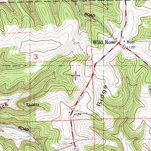 Topographic Map of Hansons Homestead Stock and Grain Farm, WI