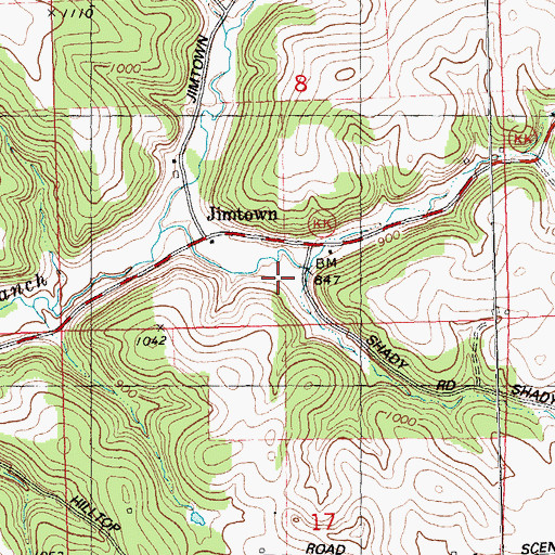 Topographic Map of Heart Grove Farm, WI