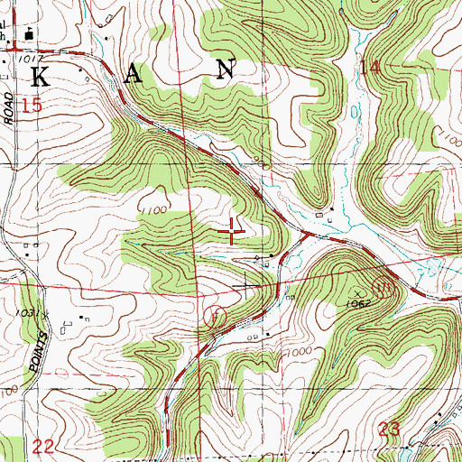 Topographic Map of Homestead Farm, WI