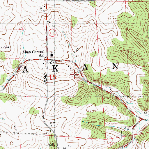 Topographic Map of Maple Spring Stock and Grain Farm, WI