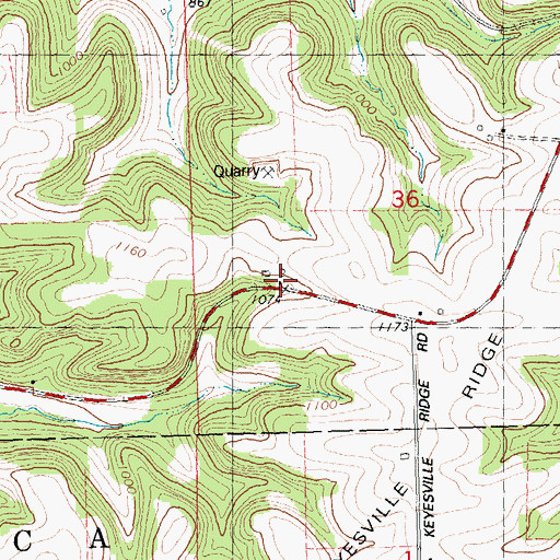 Topographic Map of Plainview Dairy and Grain Farm, WI