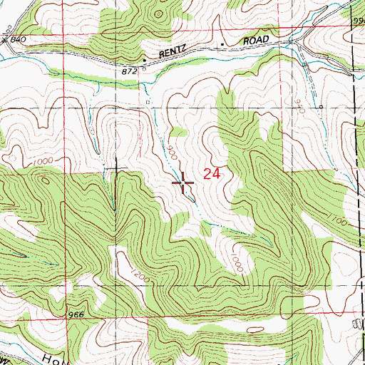 Topographic Map of Pleasant Valley Dairy Farm, WI