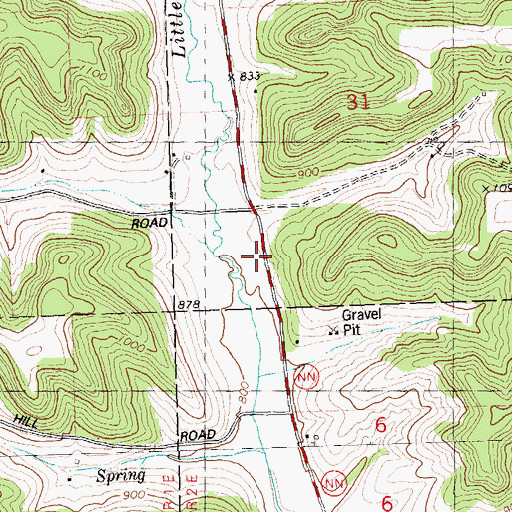 Topographic Map of Pretty Valley Stock Farm, WI
