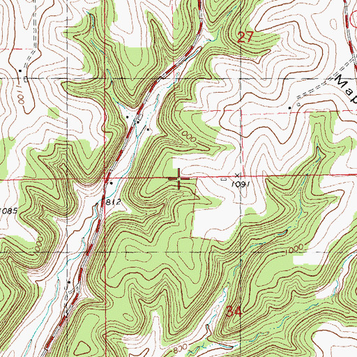 Topographic Map of Ridgewood Stock, Dairy and Grain Farm, WI