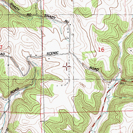 Topographic Map of Silver Leaf Farm, WI