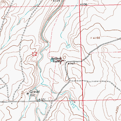 Topographic Map of Selders Ranch, CO