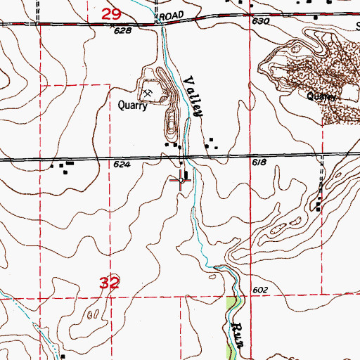 Topographic Map of Munger Cemetery, IL